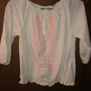 Kids white and pink summer shirt